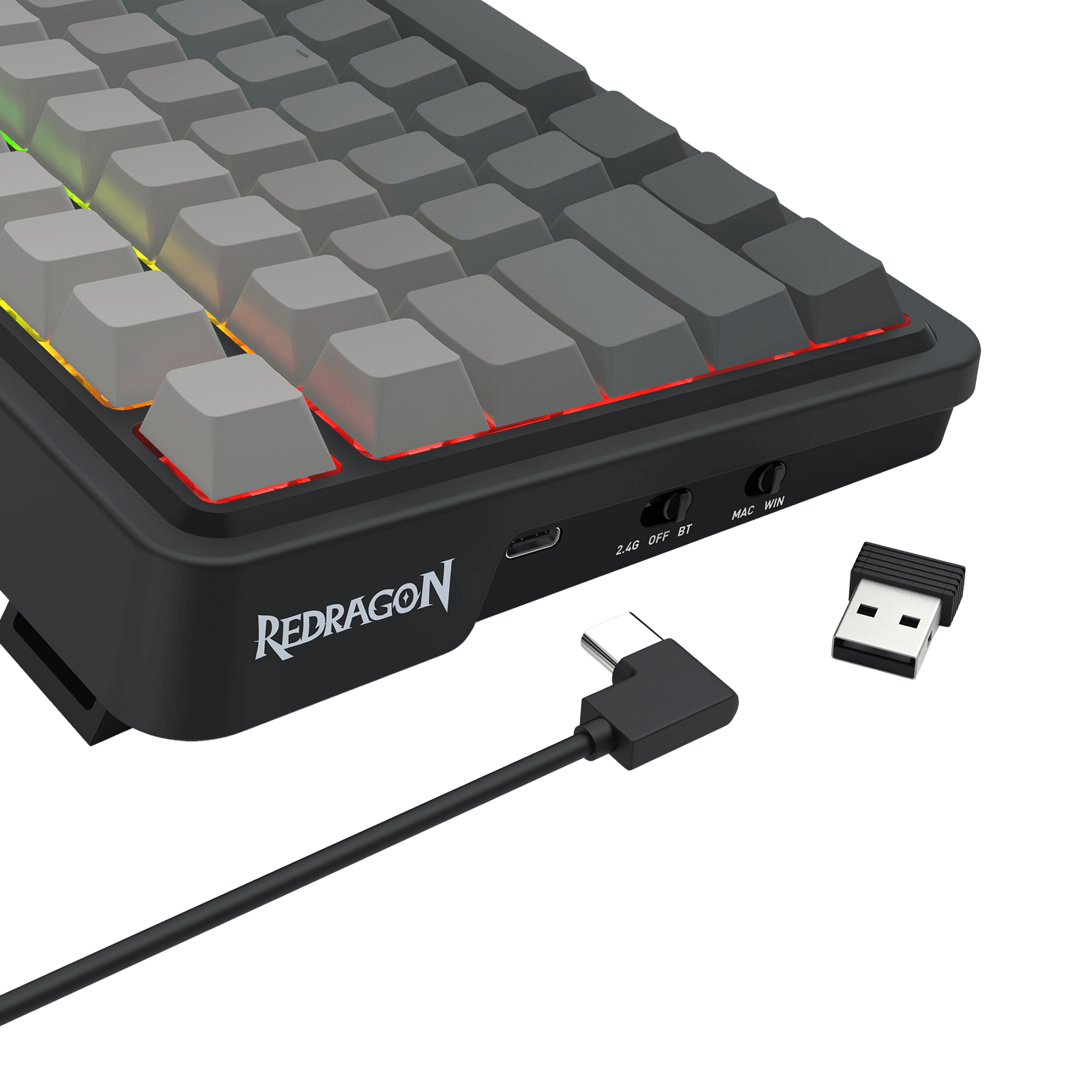 Redragon EISA K686 PRO Gradient Black Wireless Gasket RGB Gaming Keyboard