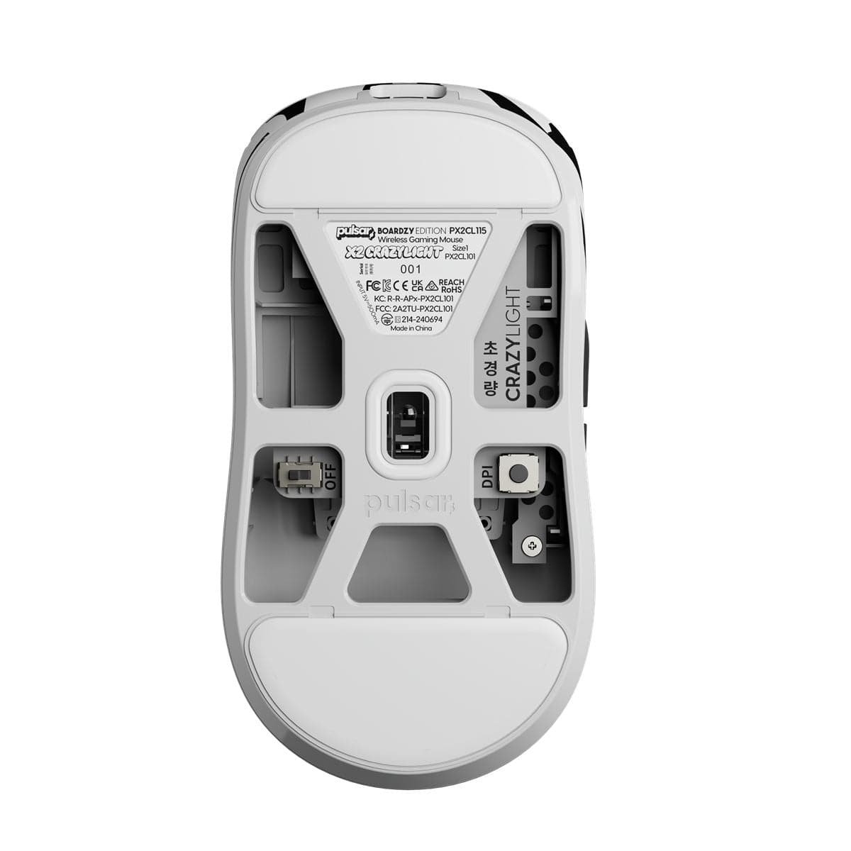 Pulsar X2 Crazylight Boardzy Edition – Chuột đối xứng kèm dongle 8K